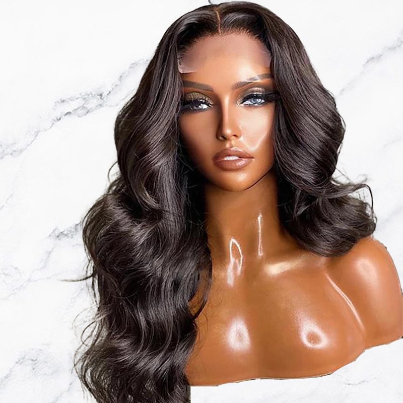 180% Front vetersluiting Pruik Menselijk Haar Body Wave Lijmloze Pruiken Pre Geplukt