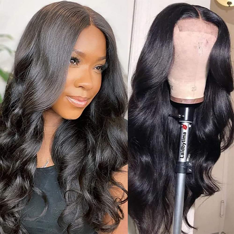 180% Front vetersluiting Pruik Menselijk Haar Body Wave Lijmloze Pruiken Pre Geplukt
