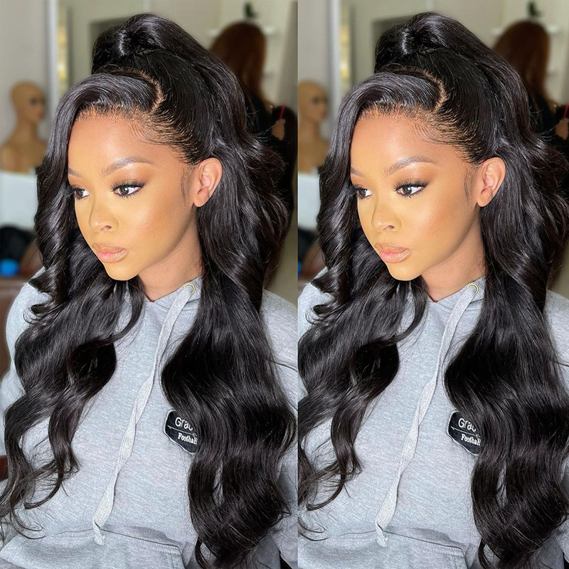 360 kant frontale pruiken Body Wave menselijk haar met babyhaar 180% dichtheid
