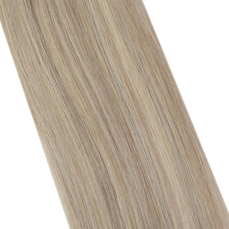 Ash Blonde PU Naadloze Clip In Remy Human Hair Extensions (#P18/613)