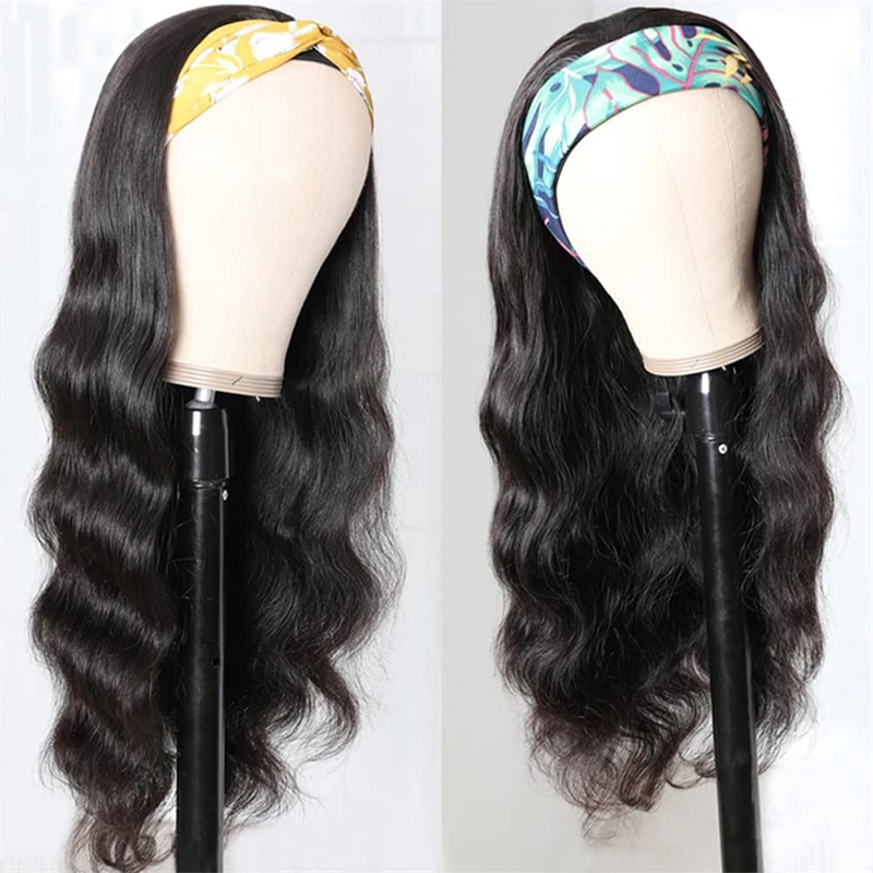 Body Wave Headband Wig Human Hair 150% Density 18 Inch Wear and Go