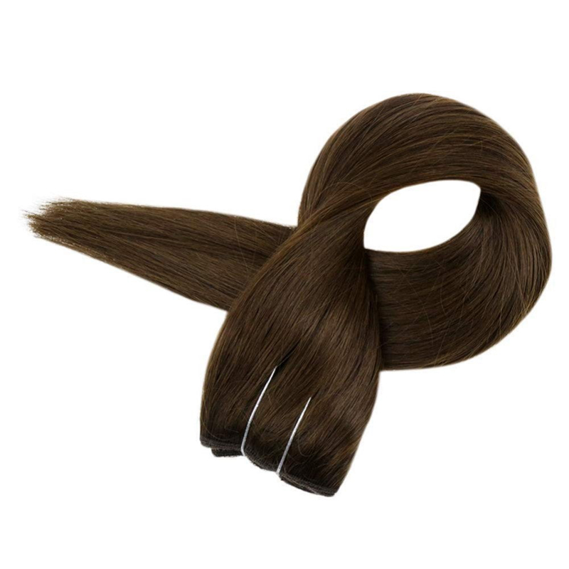 Donkerbruin #4 Halo-extensie van echt haar 100 g onzichtbare halo-haarextensies