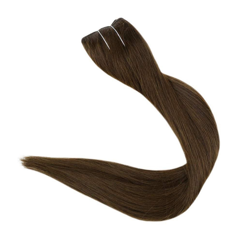 Donkerbruin #4 Halo-extensie van echt haar 100 g onzichtbare halo-haarextensies