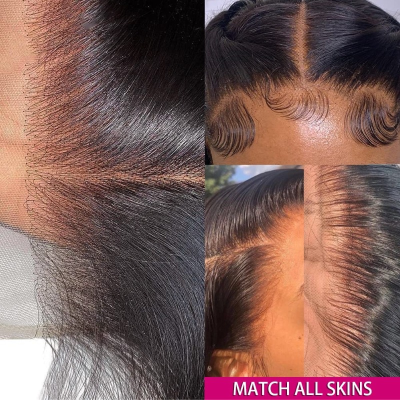 Lijmloze Crystal Lace Pre Plucked Super Full Closure Body Wave-pruiken