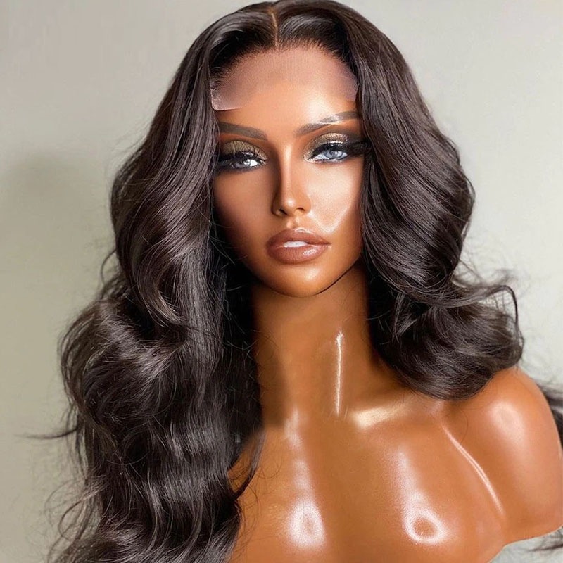 Lijmloze Crystal Lace Pre Plucked Super Full Closure Body Wave-pruiken