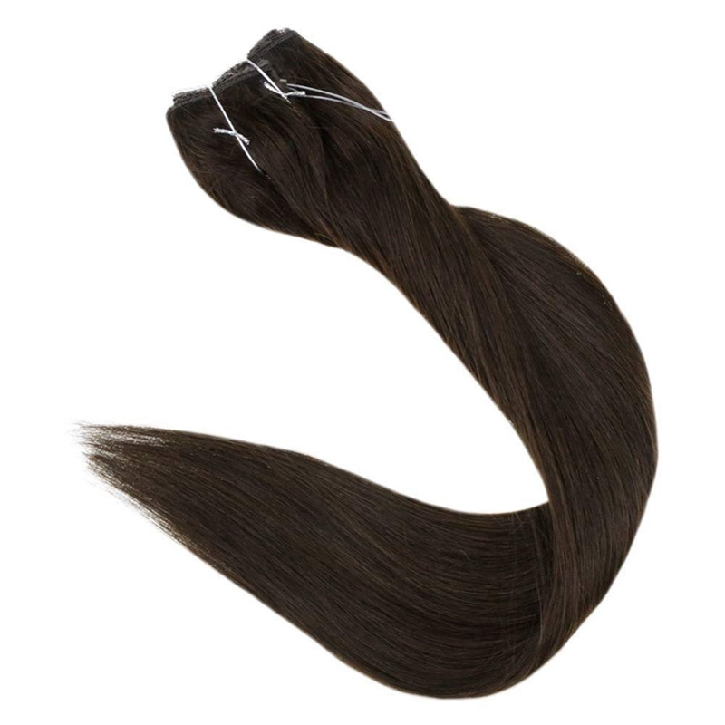 Halo Hair Extensions Donkerbruin #2 Onzichtbare visdraadextensies
