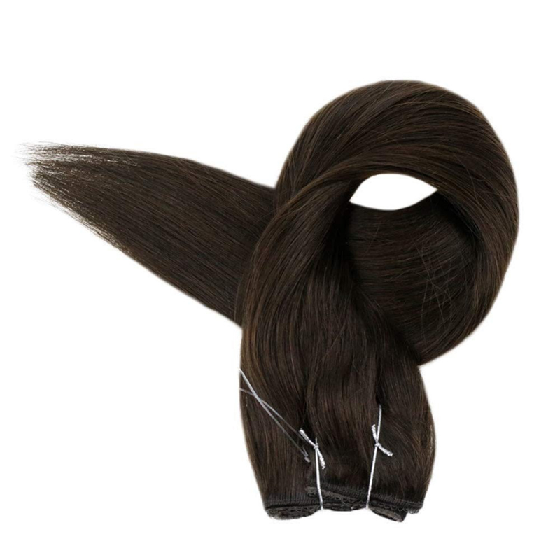 Halo Hair Extensions Donkerbruin #2 Onzichtbare visdraadextensies