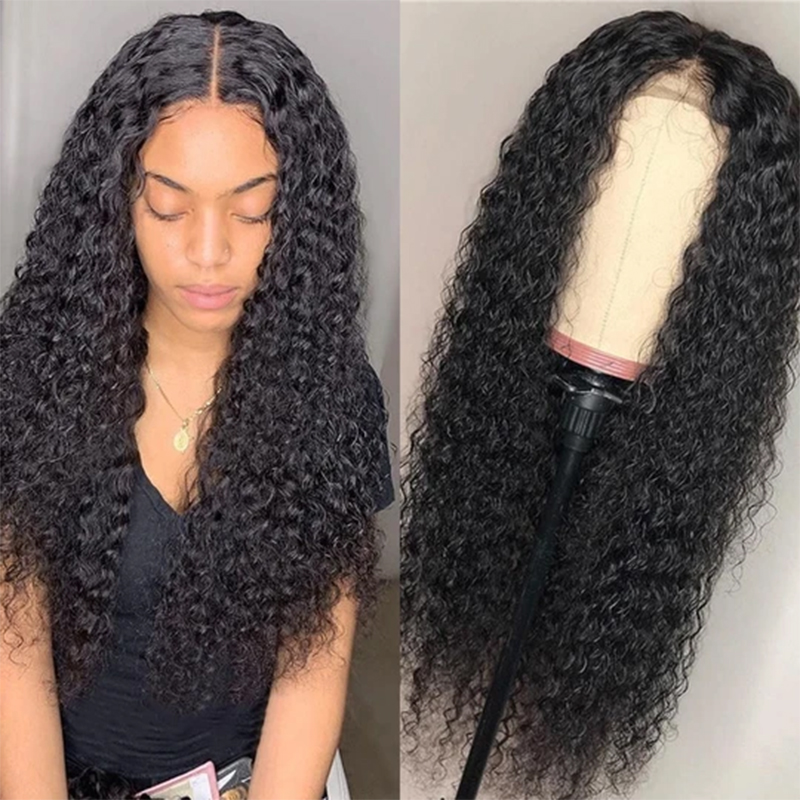 HD Lace 5x5 Sluiting Pruik Krullend Huid Smelt Ondetecteerbare Menselijk Haar Pruiken