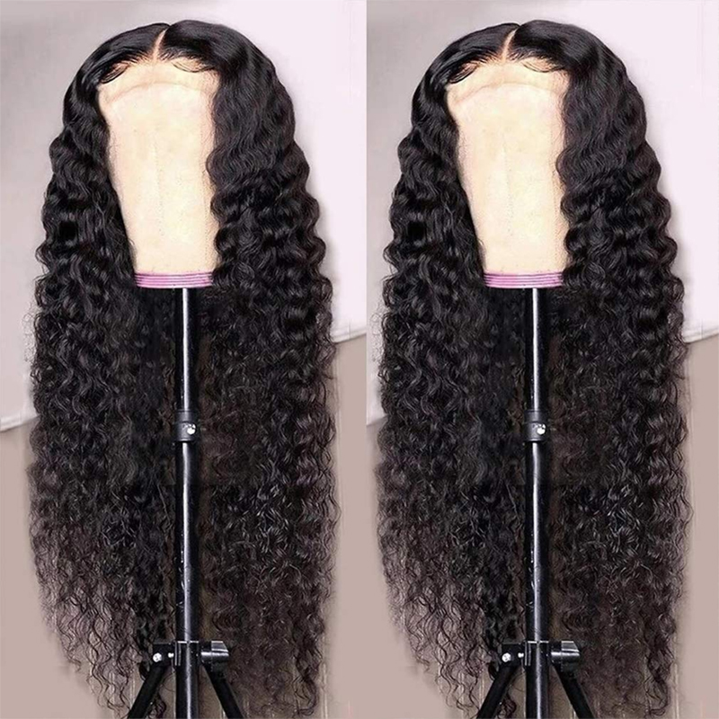HD Lace 5x5 Sluiting Pruik Krullend Huid Smelt Ondetecteerbare Menselijk Haar Pruiken