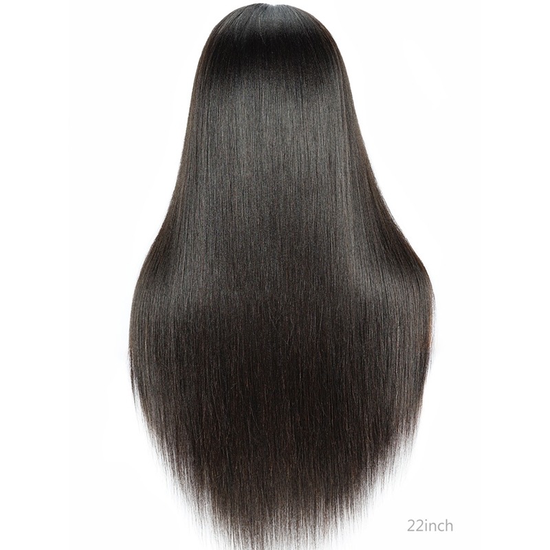 Relaxed 360 Lace Wig Light Yaki Straight Pre-Plucked Hairline Human Hair