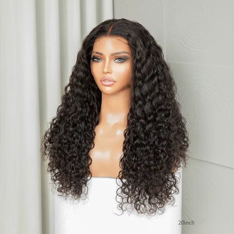Water Wave 13x4 frontale HD kant gratis deel lange pruik 100% menselijk haar