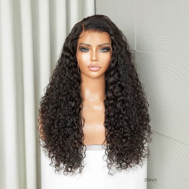 Water Wave 13x4 frontale HD kant gratis deel lange pruik 100% menselijk haar