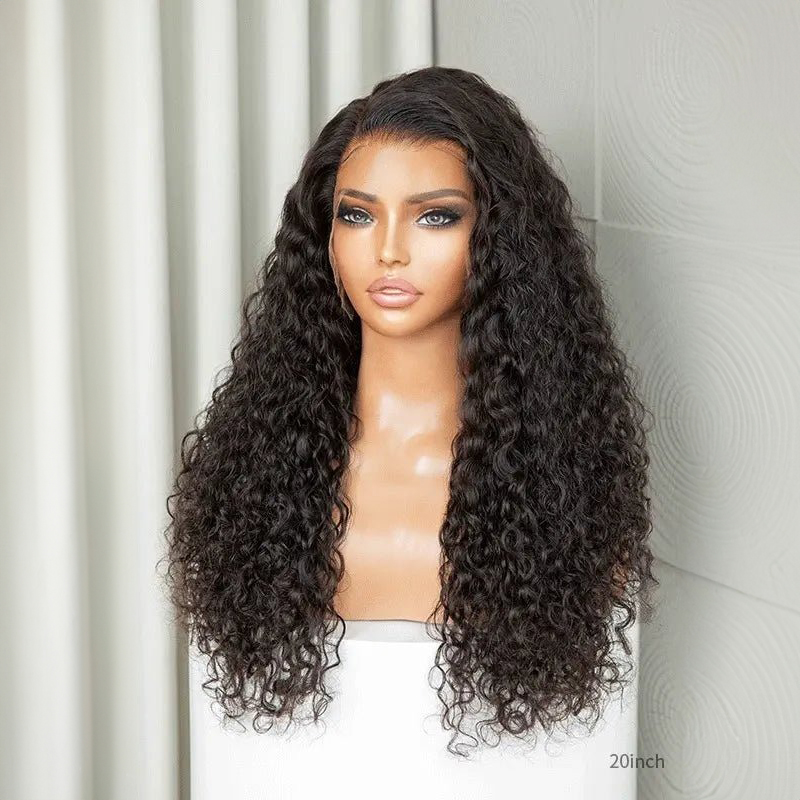 Water Wave 13x4 frontale HD kant gratis deel lange pruik 100% menselijk haar